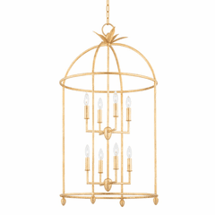Troy Brooks 8 Light Pendant - Iron And Steel - F5724-VGL