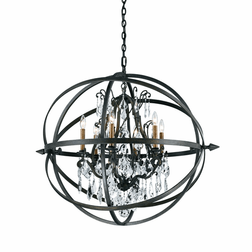 Troy Byron 6-LT Extra Large Chandelier - Vintage Bronze - F2997