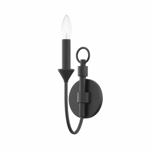 Troy Cate 1 Light Wall Sconce - Iron And Steel - B1001-FOR