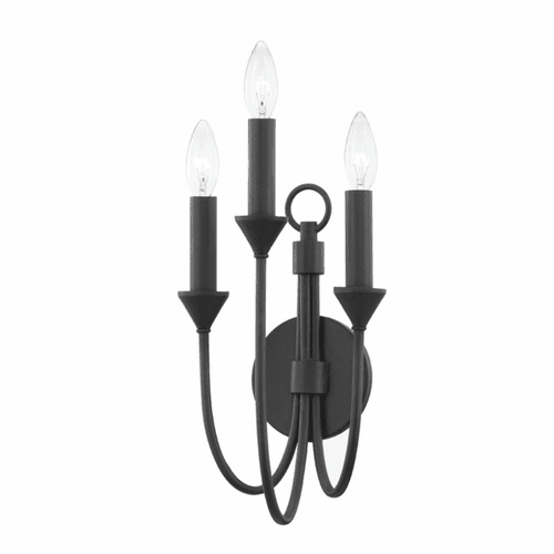 Troy Cate 3 Light Wall Sconce - Iron And Steel - B1003-FOR