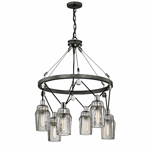 Troy Citizen 6-LT Medium Pendant - Graphite And Polished Nickel - F5996