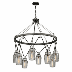 Troy Citizen 8-LT Large Pendant - Graphite And Polished Nickel - F5998