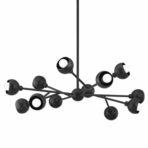 Troy Colt 12 Light Chandelier - Iron And Steel - F7412-SBK