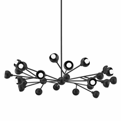 Troy Colt 24 Light Chandelier - Iron And Steel - F7424-SBK