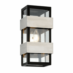 Troy Dana Point 1-LT Wall Light - Black With Brushed Stainless - B6521 Troy Dana Point 1-LT Wall Light - Black With Brushed Stainless - B6521