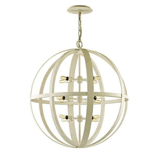 Troy Flatiron 12-LT Pendant - Gesso White - F6558