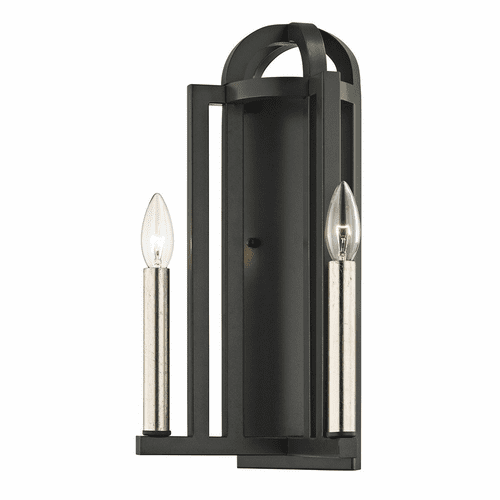 Troy Grayson 2-LT Wall Light - Textured Bronze - B6252