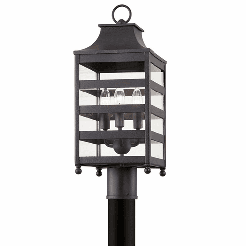 Troy Holstrom 3-LT Post Light - Forged Iron - P7435