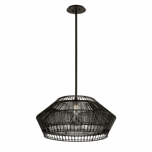 Troy Hunters Point 1-LT Pendant - Espresso - F6724