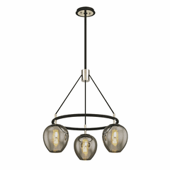Troy Iliad 3-LT Pendant - Carbide Black & Polished Nickel - F6213