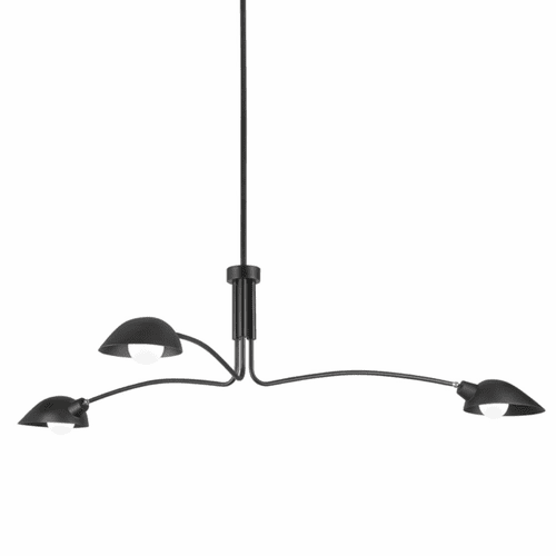 Troy Leo 3 Light Pendant - Satin Black - F7813-SBK