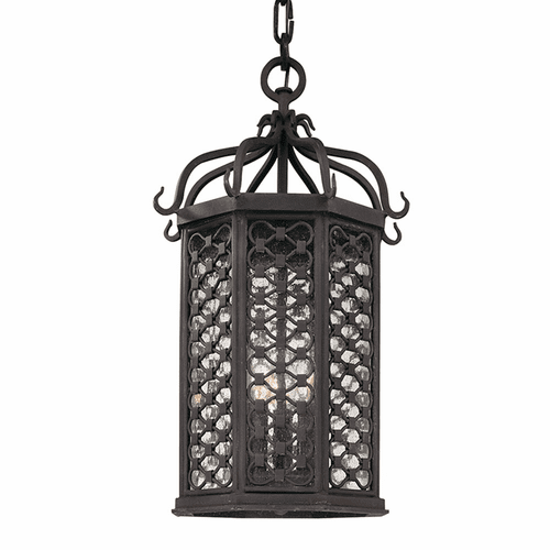 Troy Los Olivos 3-LT Medium Hanging Lantern - Old Iron - F2377OI