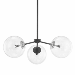 Troy Madrid 3 Light Chandelier - Iron And Steel - F8203-SBK
