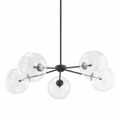 Troy Madrid 5 Light Chandelier - Iron And Steel - F8205-SBK