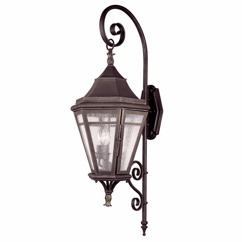 Troy Morgan Hill 3-LT Large Wall Lantern - Natural Rust - B1272NR