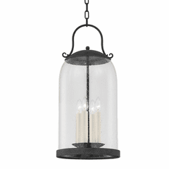 Troy Napa County 4 Light Large Exterior Pendant - Iron And Steel - F5186-FRN
