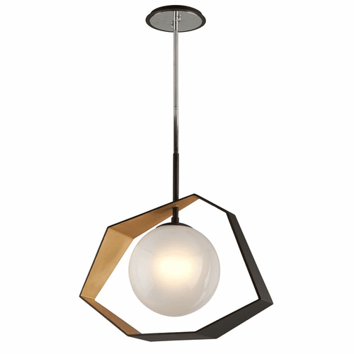 Troy Origami 1-LT Pendant Dining - Bronze With Gold Leaf - F5526