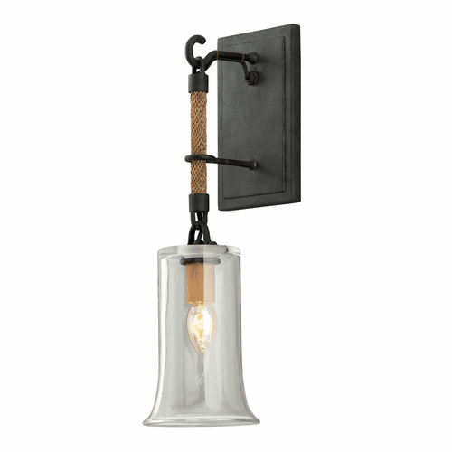 Troy Pier 39 1-LT Wall Sconce - Shipyard Bronze - B3621