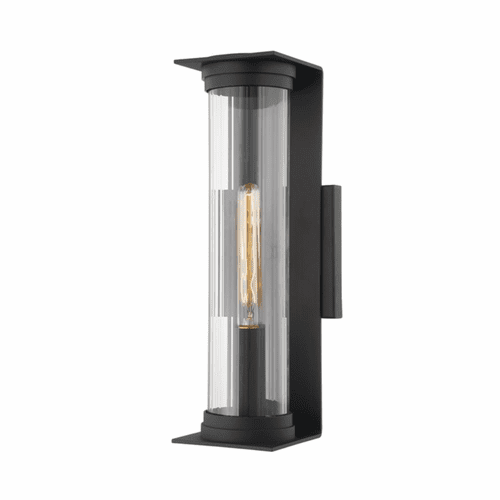 Troy Presley 1 Light Exterior Medium Wall Sconce - Iron And Steel - B1322-TBK