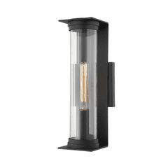 Troy Presley 1 Light Exterior Medium Wall Sconce - Iron And Steel - B1322-TBK Troy Presley 1 Light Exterior Medium Wall Sconce - Iron And Steel - B1322-TBK