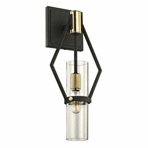 Troy Raef 1-LT Wall Sconce - Textured Bronze Brushed Brass - B6311
