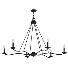 Troy Sawyer 6-LT Chandelier - Forged Iron - F6306
