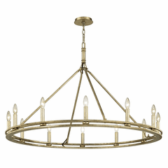 Troy Sutton 12-LT Chandelier - Champagne Silver Leaf - F6247