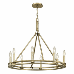 Troy Sutton 8-LT Chandelier - Champagne Silver Leaf - F6246