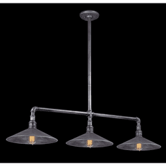 Troy Toledo 3-LT Island Light - Old Silver - F2776