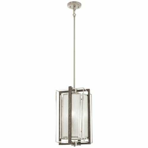 Tyson's Gate 4-LT Pendant - Brushed Nickel W/Shale Wood - 4562-098