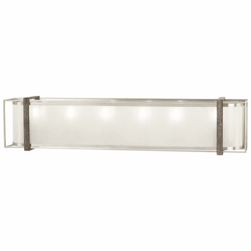 Tyson's Gate 6-LT Bath Light - Brushed Nickel W/Shale Wood - 4566-098