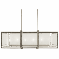 Tyson's Gate 6-LT Island - Brushed Nickel W/Shale Wood - 4569-098