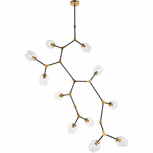 Urban Classic Cavoli 11-LT Pendant - Light Antique Brass/Flat Black - 1712G73LAB