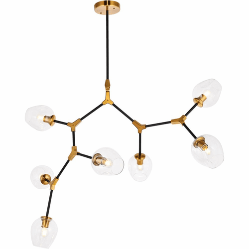 Urban Classic Cavoli 7-LT Pendant - Light Antique Brass/Flat Black - 1712G57LAB