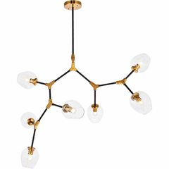 Urban Classic Cavoli 7-LT Pendant - Light Antique Brass/Flat Black - 1712G57LAB