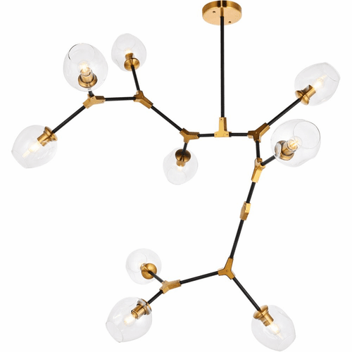 Urban Classic Cavoli 9-LT Pendant - Light Antique Brass/Flat Black - 1712G79LAB