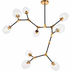Urban Classic Cavoli 9-LT Pendant - Light Antique Brass/Flat Black - 1712G79LAB