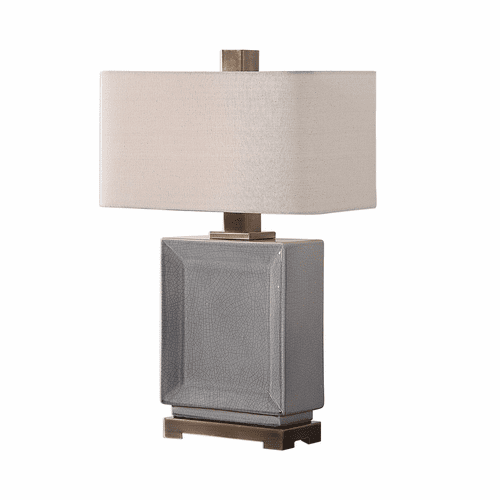 Uttermost Abbot Crackled Gray Table Lamp - 27905-1