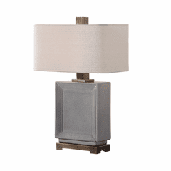 Uttermost Abbot Crackled Gray Table Lamp - 27905-1 Uttermost Abbot Crackled Gray Table Lamp - 27905-1