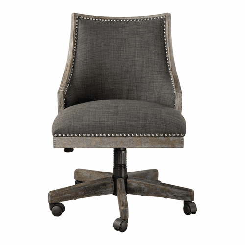 Uttermost Aidrian Charcoal Desk Chair - 23431