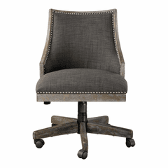 Uttermost Aidrian Charcoal Desk Chair - 23431