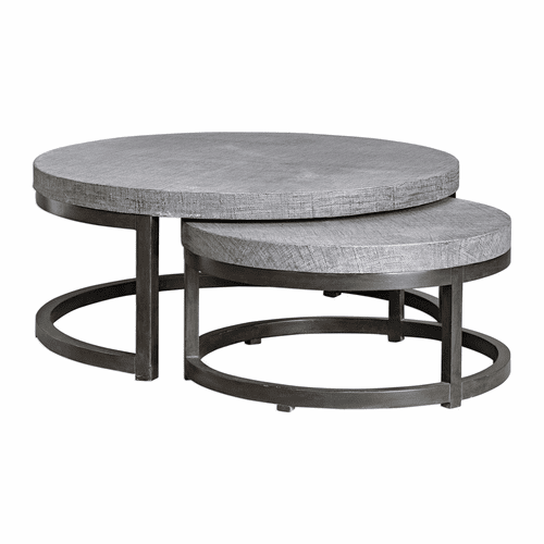 Uttermost Aiyara Gray Nesting Tables Set Of 2 - 25882