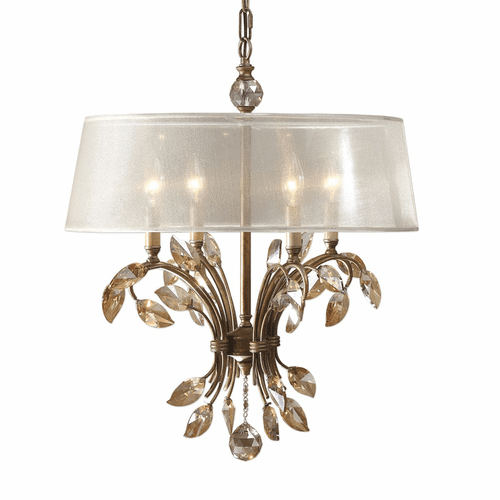 Uttermost Alenya 4-LT Gold Metal Chandelier - 21245