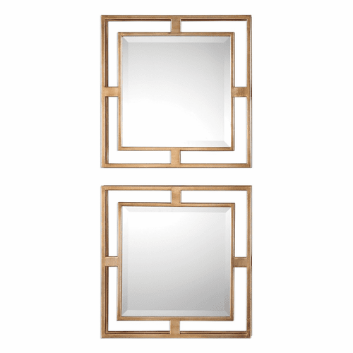 Uttermost Allick Gold Square Mirrors Set Of 2 - 09234