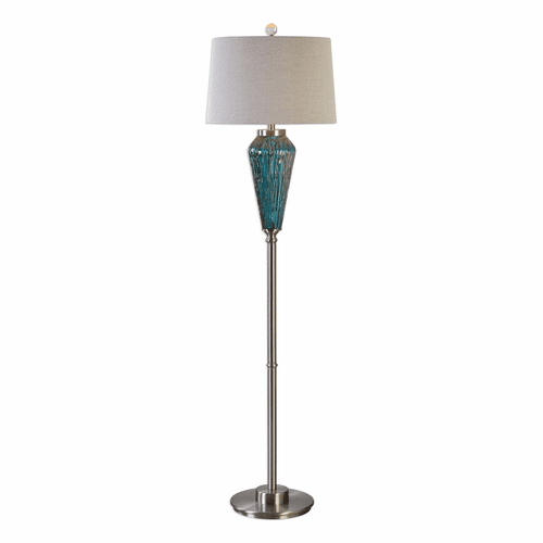 Uttermost Almanzora Blue Glass Floor Lamp - 28101