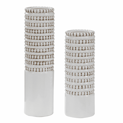Uttermost Angelou White Vases, Set/2 - 17570