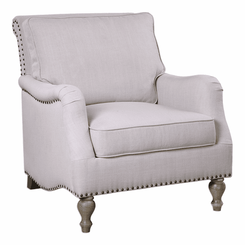 Uttermost Armstead Antique White Armchair - 23291