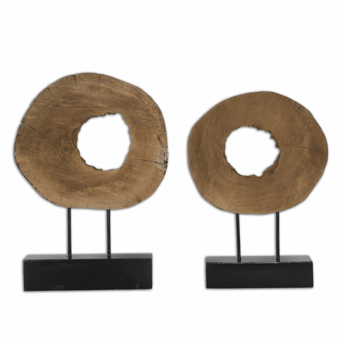 Uttermost Ashlea Wooden Sculptures Set Of 2 - 19822