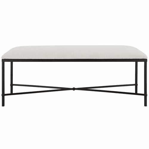 Uttermost Avenham Black Framed Bench - 23688