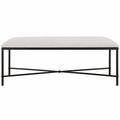 Uttermost Avenham Black Framed Bench - 23688